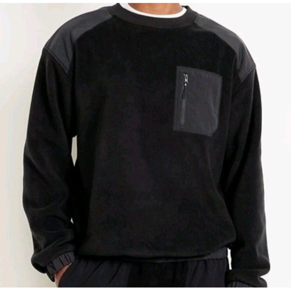 NWT Men's Old Navy Oversized Microfleece Utility Pocket Pullover Size M